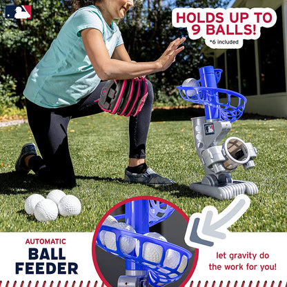 Electronic Baseball Pitching Machine - Automatic Youth Pitching Machine with (6) Plastic Baseballs Included -Youth Baseball Pitcher