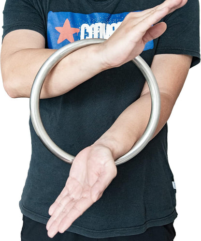 Wing Chun Stainless Ring Yewen Sau Sticky Hand Strength Training Tsun Siu Lum Kung Fu