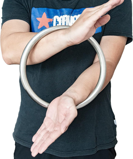 Wing Chun Stainless Ring Yewen Sau Sticky Hand Strength Training Tsun Siu Lum Kung Fu