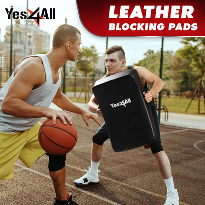 Blocking Pad, Solid Rivets & Durable Leather Shield Pads, American Football. Basketball Training Equipment, Football Blocking Pads - Ideal for Martial Arts, Contact Drills, Sparring, Karate