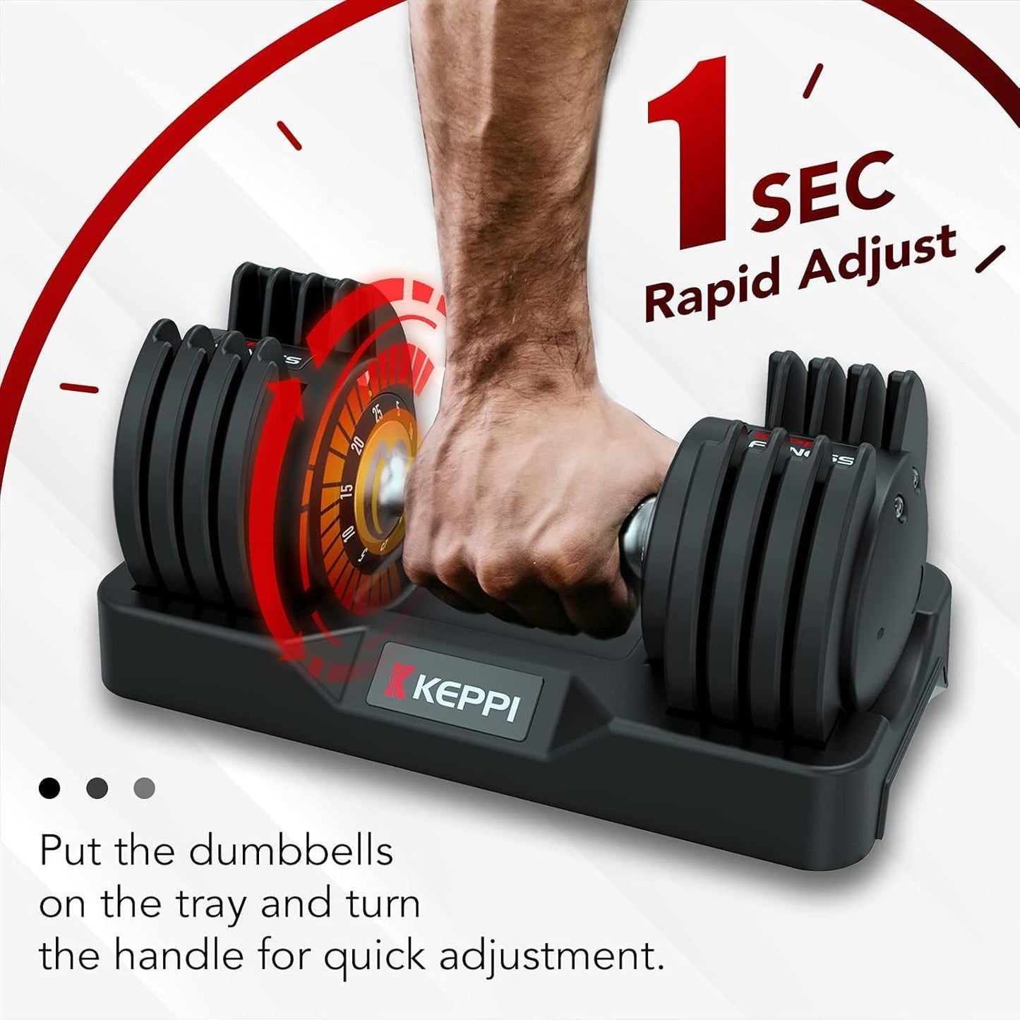 Adjustable Dumbbells Set, 25Lb/40Lb/55Lb/60Lb Dumbbells with Anti-Slip Metal Handle for Exercise & Fitness Fast Adjust Weight for Full Body Workout Fitness