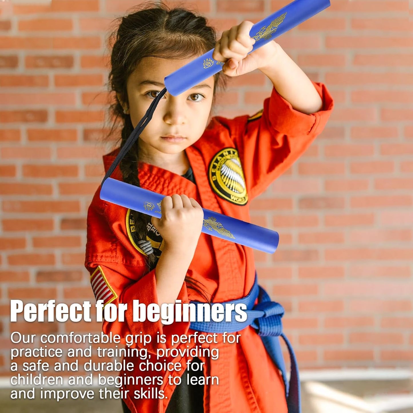 Foam Rubber Training Sticks, Martial Art Sticks for Kids & Beginners Practice and Training