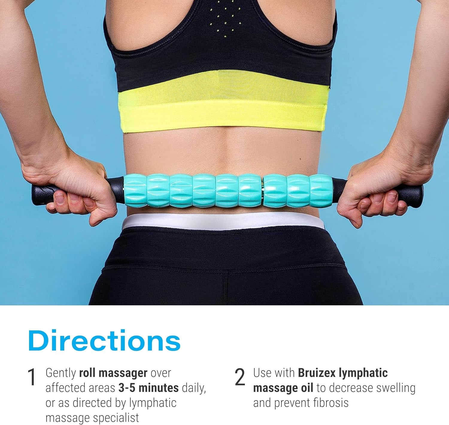 Lymphatic Drainage Massage Roller Stick for Post Liposuction & Fibrosis Treatment, Surgery Recovery 360 Lipo, Tummy Tuck & BBL, Lipo Foam, Compression Garment, Faja Compatible