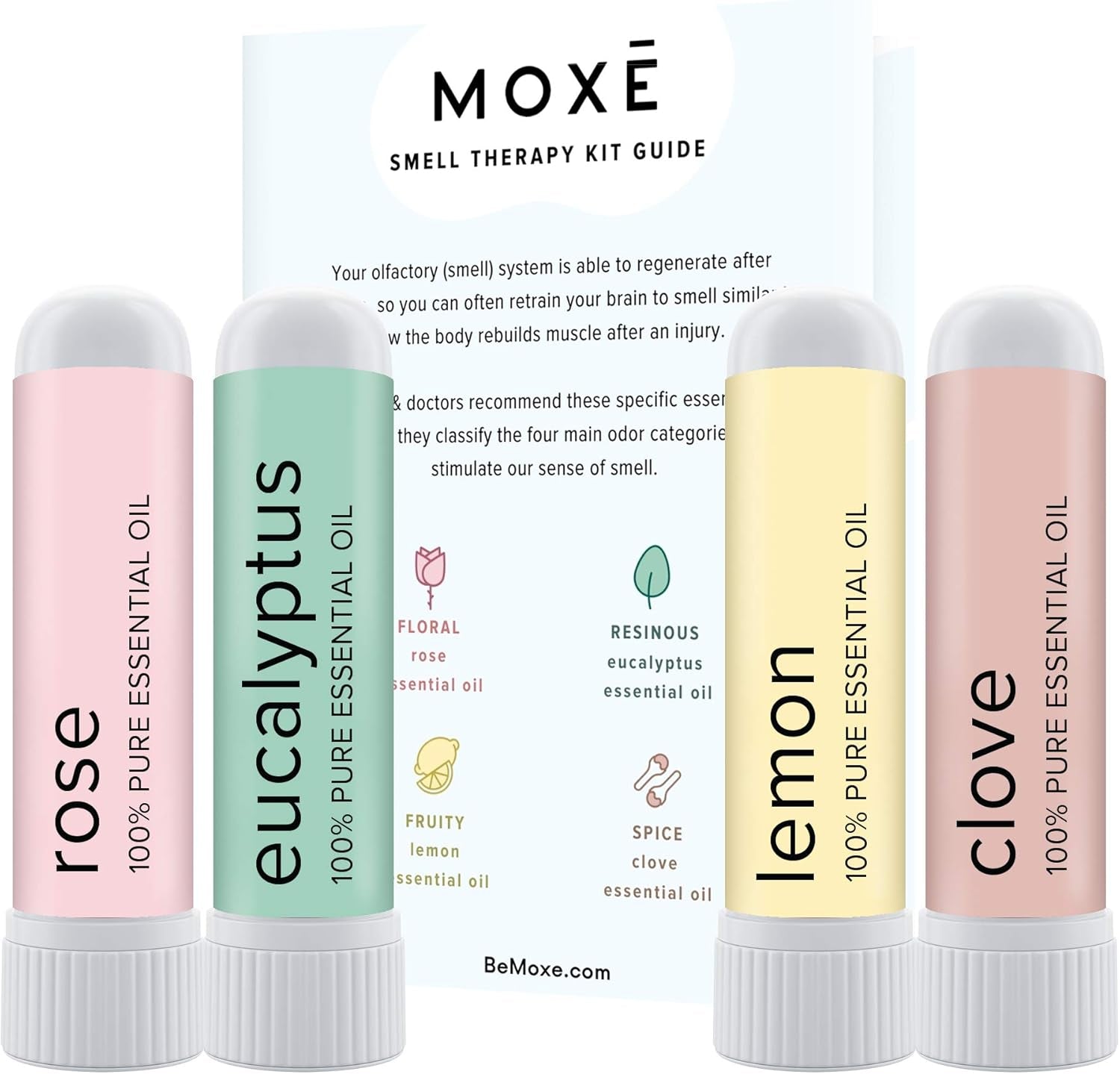 Smell Training Kit, Made in USA, 4 Essential Oils, Olfactory Regeneration, Helps Restore Sense of Smell, Natural Therapy for Smell Loss (Phase 1)