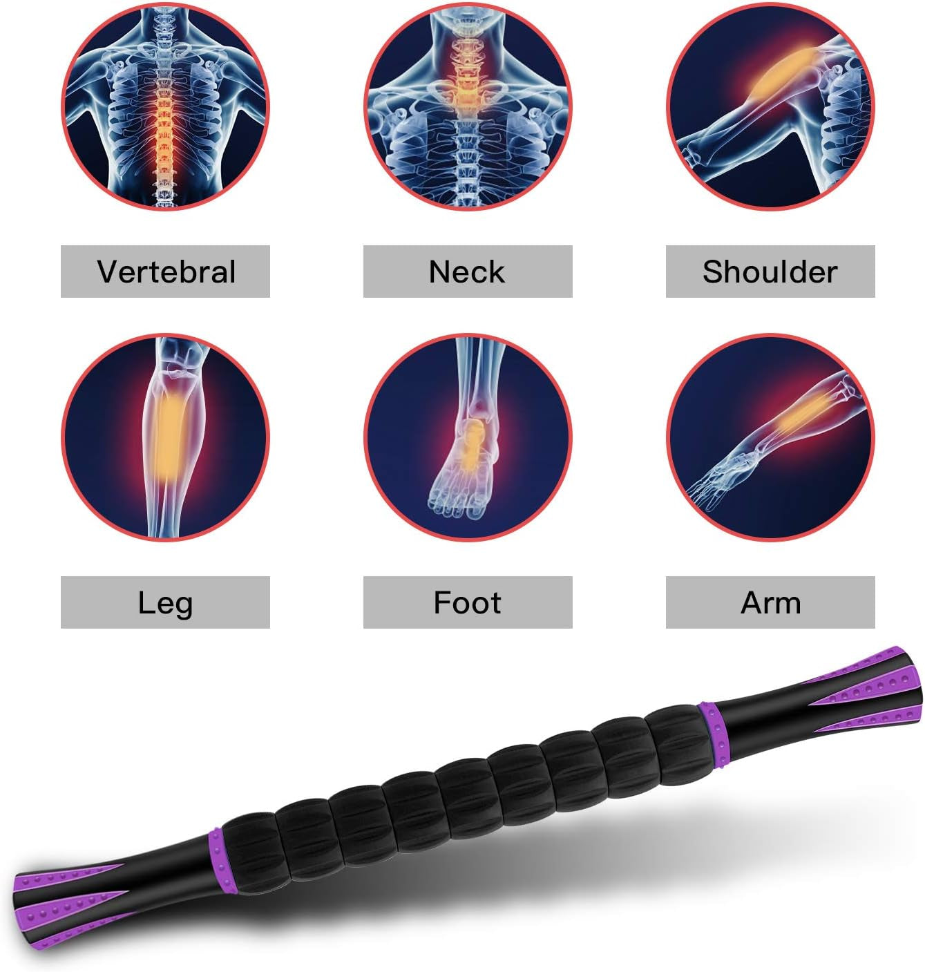 Muscle Roller Massage Roller Stick for Athletes, Help Reducing Muscle Soreness Cramping Tightness Leg Arms Back Calves Muscle Massager