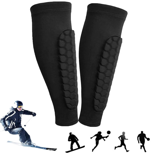 Shinbang Protector 2.0 Shin Defender Shin Guards Shinbang Protector Ski Shindefender Shin Guards Soccer Shin Guard Sleeves Shindefender Compression Sleeve with Honeycomb Pads (M)