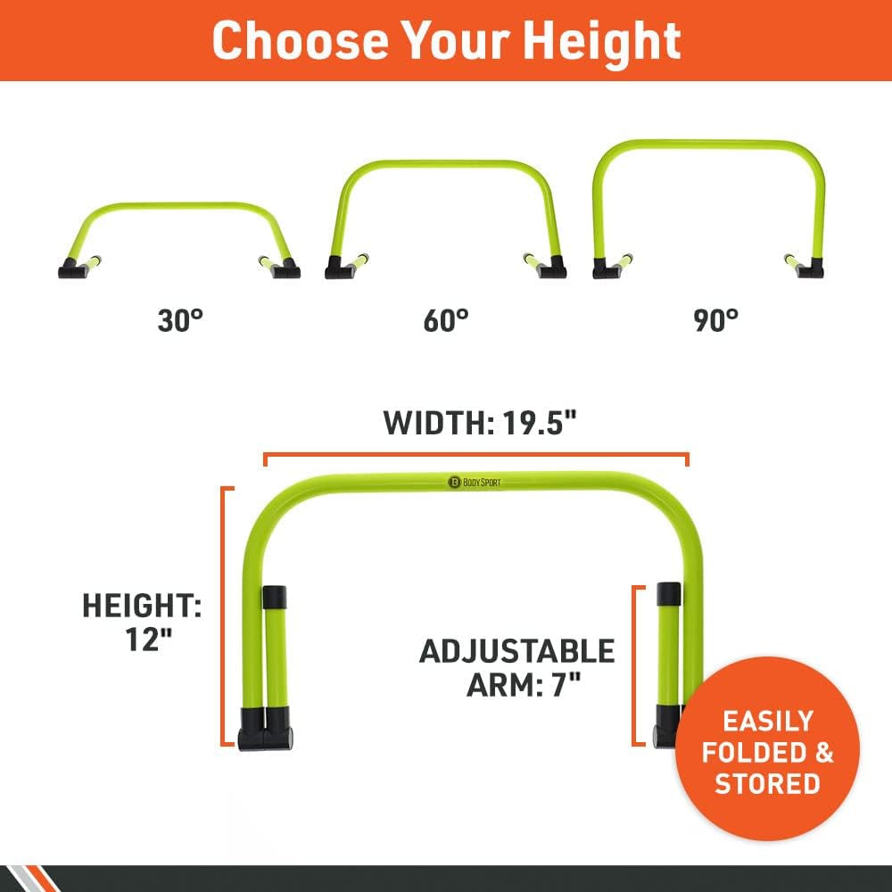 Adjustable Athletic Speed Training Hurdles, Jumping & Speed Training Fitness Equipment, Hurdles for Track & Field, Basketball, Soccer & More, Set of 5