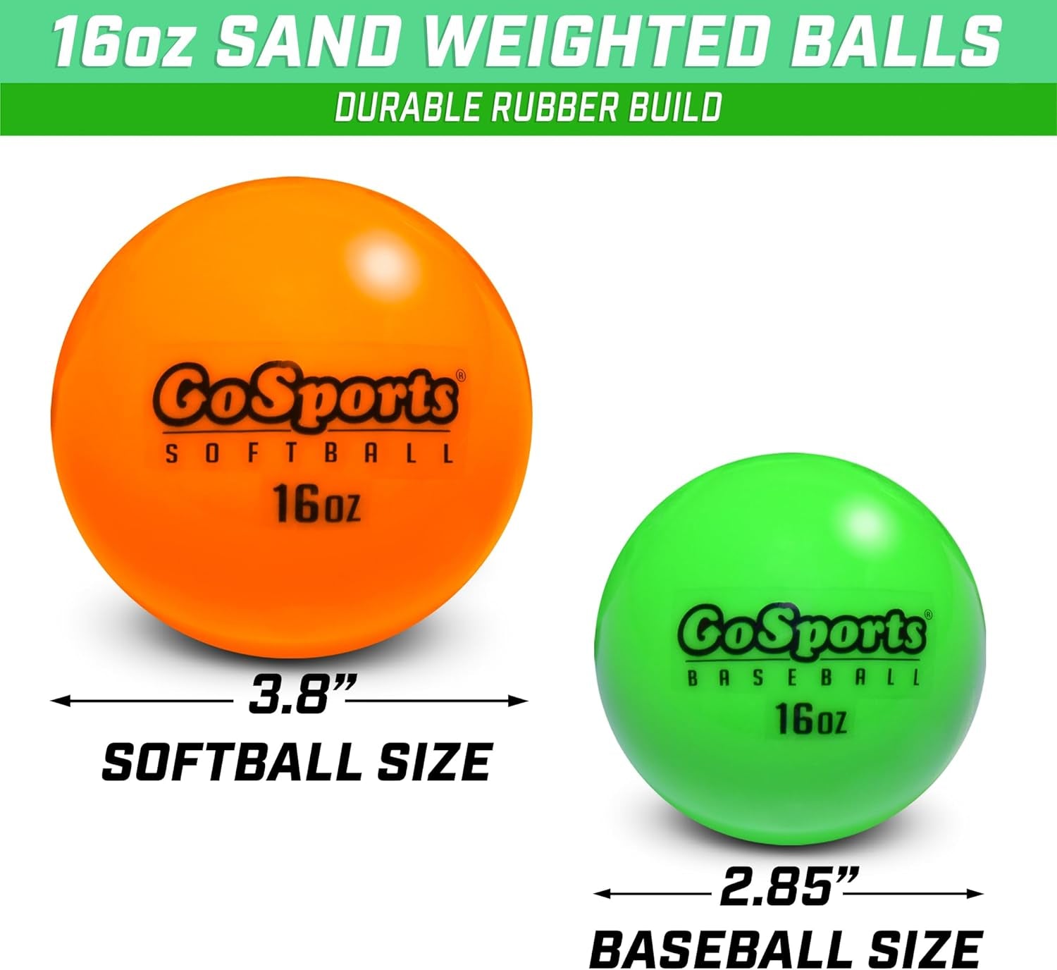 Weighted Training Balls - Choose Baseball or Softball - Hitting & Pitching Training for All Skill Levels - Improve Power and Mechanics