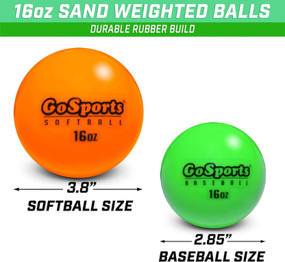 Weighted Training Balls - Choose Baseball or Softball - Hitting & Pitching Training for All Skill Levels - Improve Power and Mechanics
