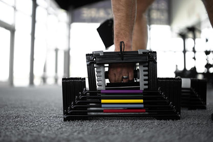 Elite USA 90 Pound Adjustable Dumbbells, Sold in Pairs, 10-90 Lb. Dumbbells, Durable Build, Innovative at Home Workout Equipment, Includes Stage 1, 2 & 3 Expansions Gray