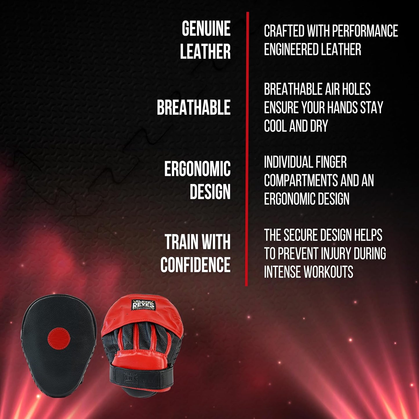 Boxing Punching Mitts, Focus Sparring Striking Training Punch Pads, MMA, Kickboxing, Muay Thai, Leather