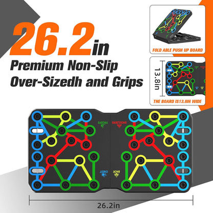 Solid Push up Board, Portable 30-In-2 Workout Set for Push Up, Multi-Functional Pushup Stands for Strength Training, Fat Burning Push up Bar for Home Gym, Perfect Chest Workout Equipment for Men & Women