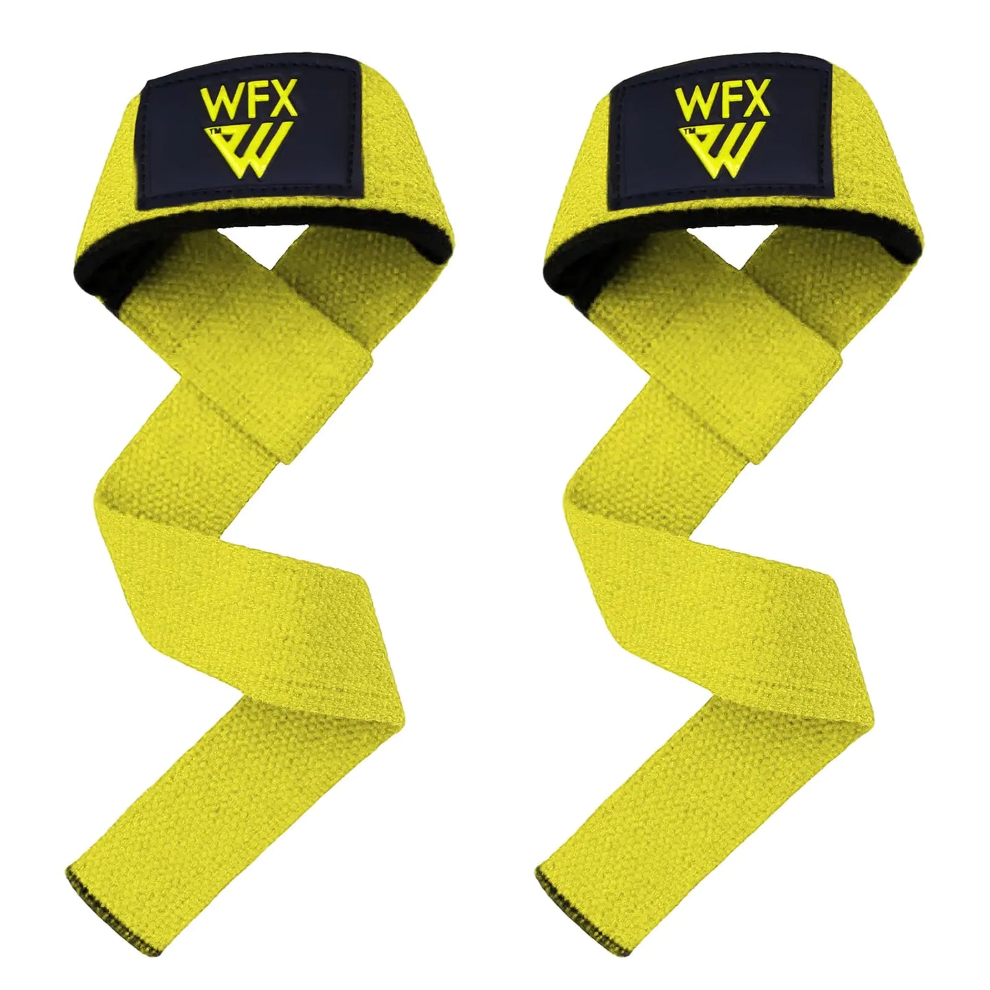 Weight Lifting Straps Wrist Support Padded Neoprene Gym Cross Training Hand Bar Weightlifting Straps Fitness Bodybuilding Power Exercise Grips Deadlift Men Women (Yellow)