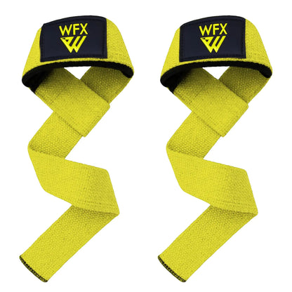 Weight Lifting Straps Wrist Support Padded Neoprene Gym Cross Training Hand Bar Weightlifting Straps Fitness Bodybuilding Power Exercise Grips Deadlift Men Women (Yellow)