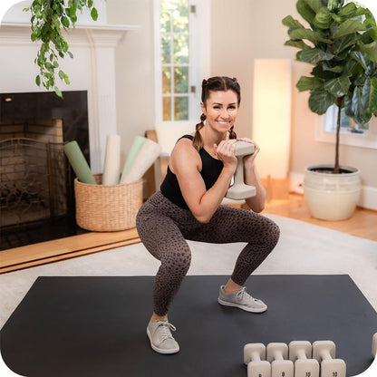 Safegrip Dumbbells, Anti-Slip, Anti-Roll, Thick Handles, Free Weights, Square Dumbbells for Secure Workouts at Home, Weightlifting, and Personal Training