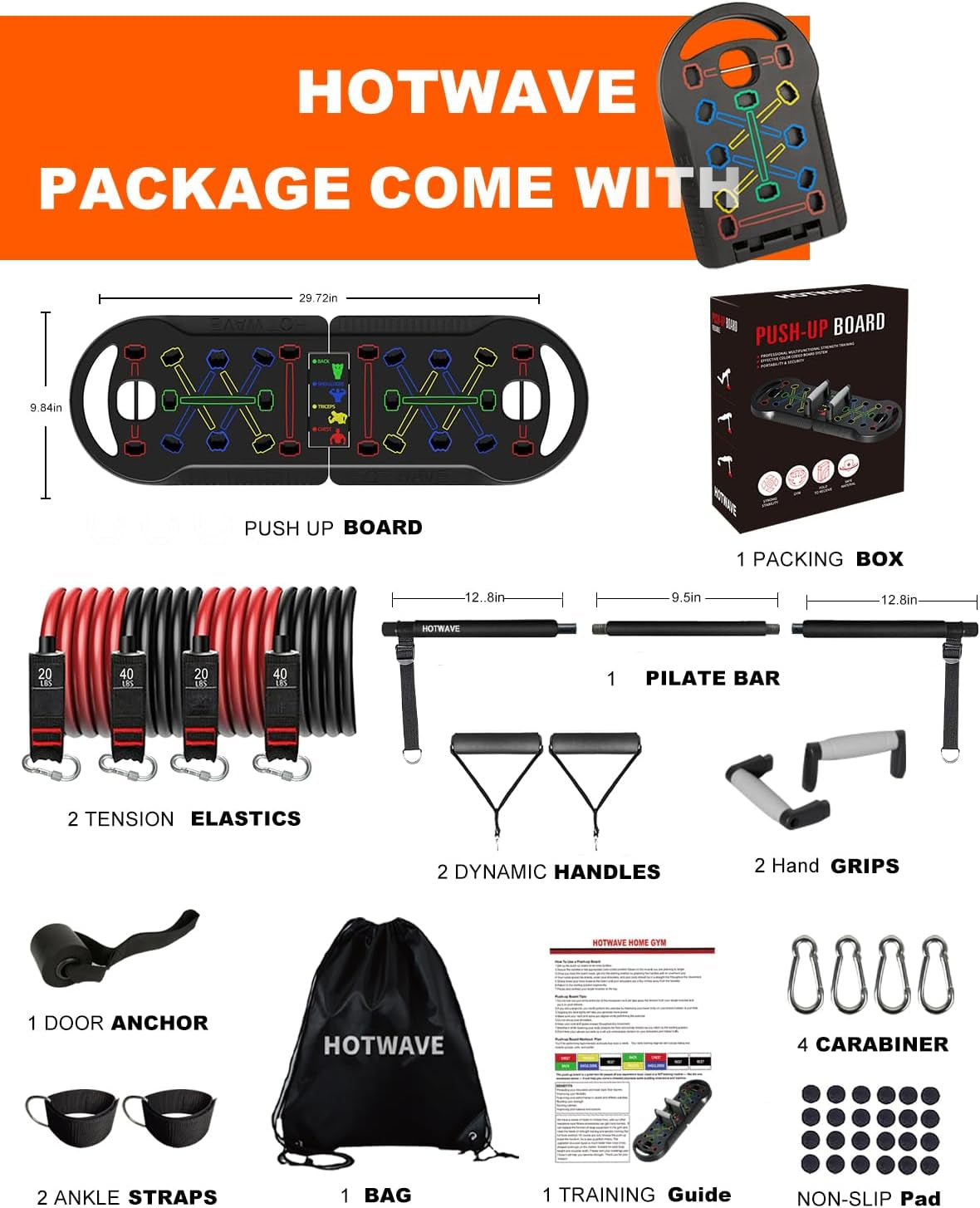 Push up Board Fitness, Portable Foldable 20 in 1 Push up Bar at Home Gym, Pushup Handles for Floor. Professional Strength Training Equipment for Man and Women,Patent Pending