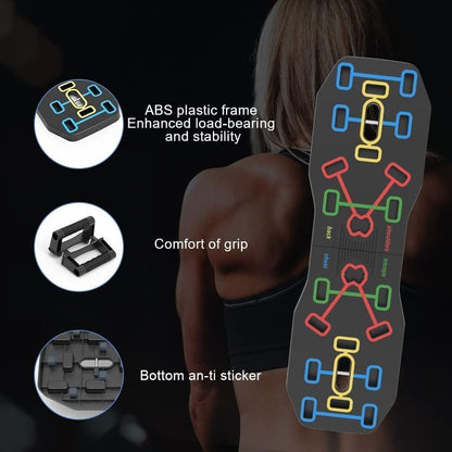 Push up Board, Foldable 10 in 1 Push up Bar with Resistance Bands,Portable Multi-Function Push up Handles for Floor,Professional Push up Strength Training Equipment