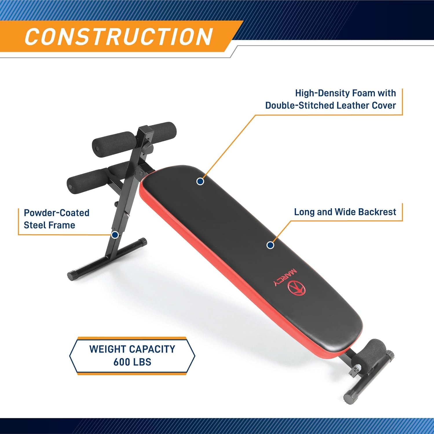Utility Slant Board W/ Headrest – Folding Design with Adjustable Positions SB-4606 , Black/Red , 29.00 X 18.00 X 59.00 Inches