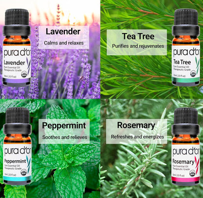 Organic Sweet16 Essential Oils Set - 16X 10Ml Wood Box Aromatherapy Gift Set - 100% Pure Therapeutic Grade for Relaxation and Wellness (Lavender, Rosemary, Turmeric, Ylang Ylang & More)