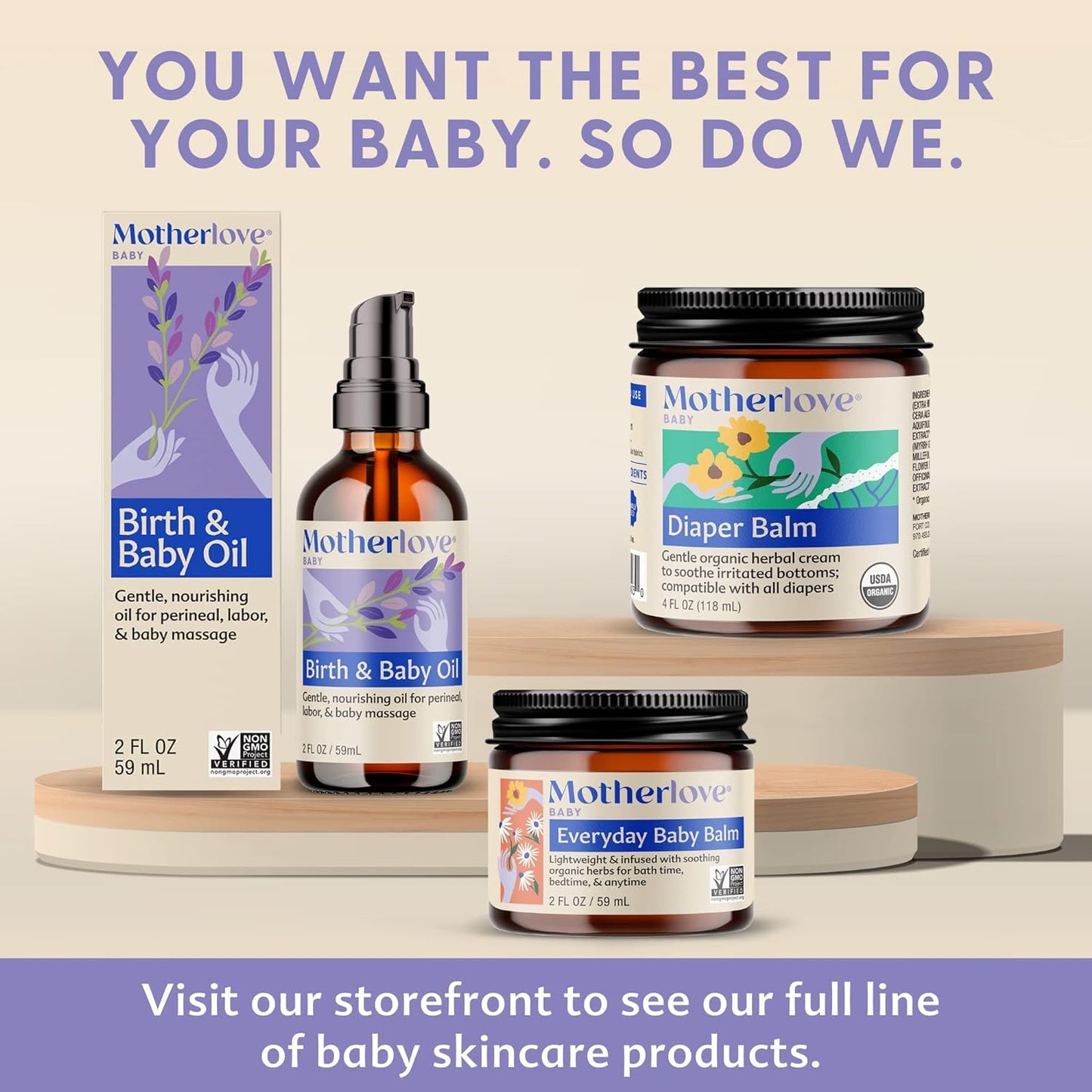 Birth & Baby Oil (2 Oz) Gentle Lavender-Infused Oil for Perineal, Labor & Baby Massage—Non-Gmo, Organic Herbs