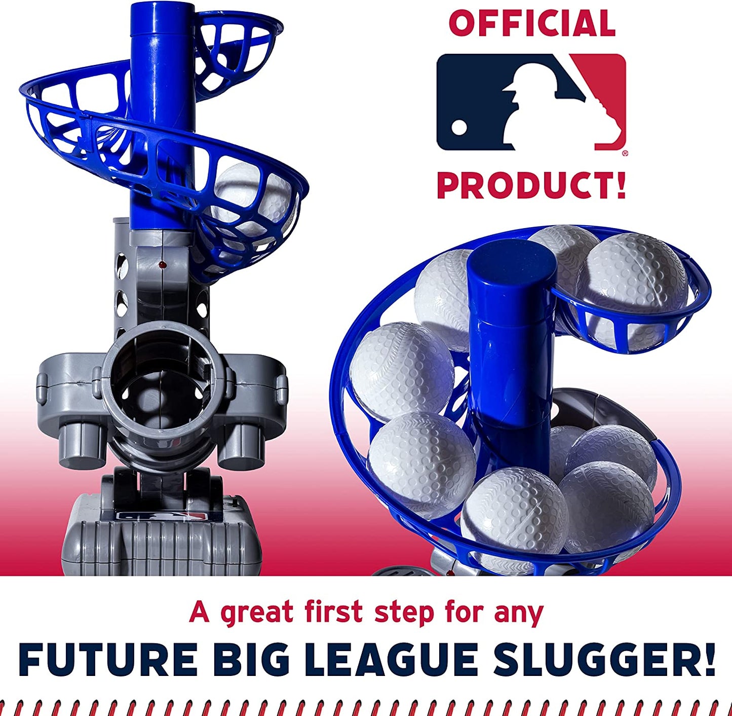 Electronic Baseball Pitching Machine - Automatic Youth Pitching Machine with (6) Plastic Baseballs Included -Youth Baseball Pitcher