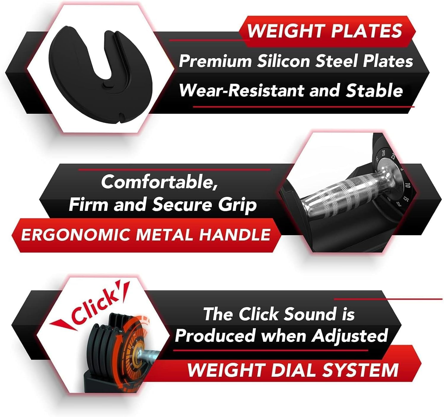 Adjustable Dumbbells Set, 25Lb/40Lb/55Lb/60Lb Dumbbells with Anti-Slip Metal Handle for Exercise & Fitness Fast Adjust Weight for Full Body Workout Fitness