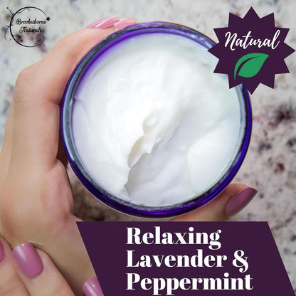 Relax Therapeutic Massage Lotion – All Natural Enriched with Lavender & Peppermint Essential Oils Perfect for Massage Therapy - Massage Cream for Full Body Massage -  8Oz