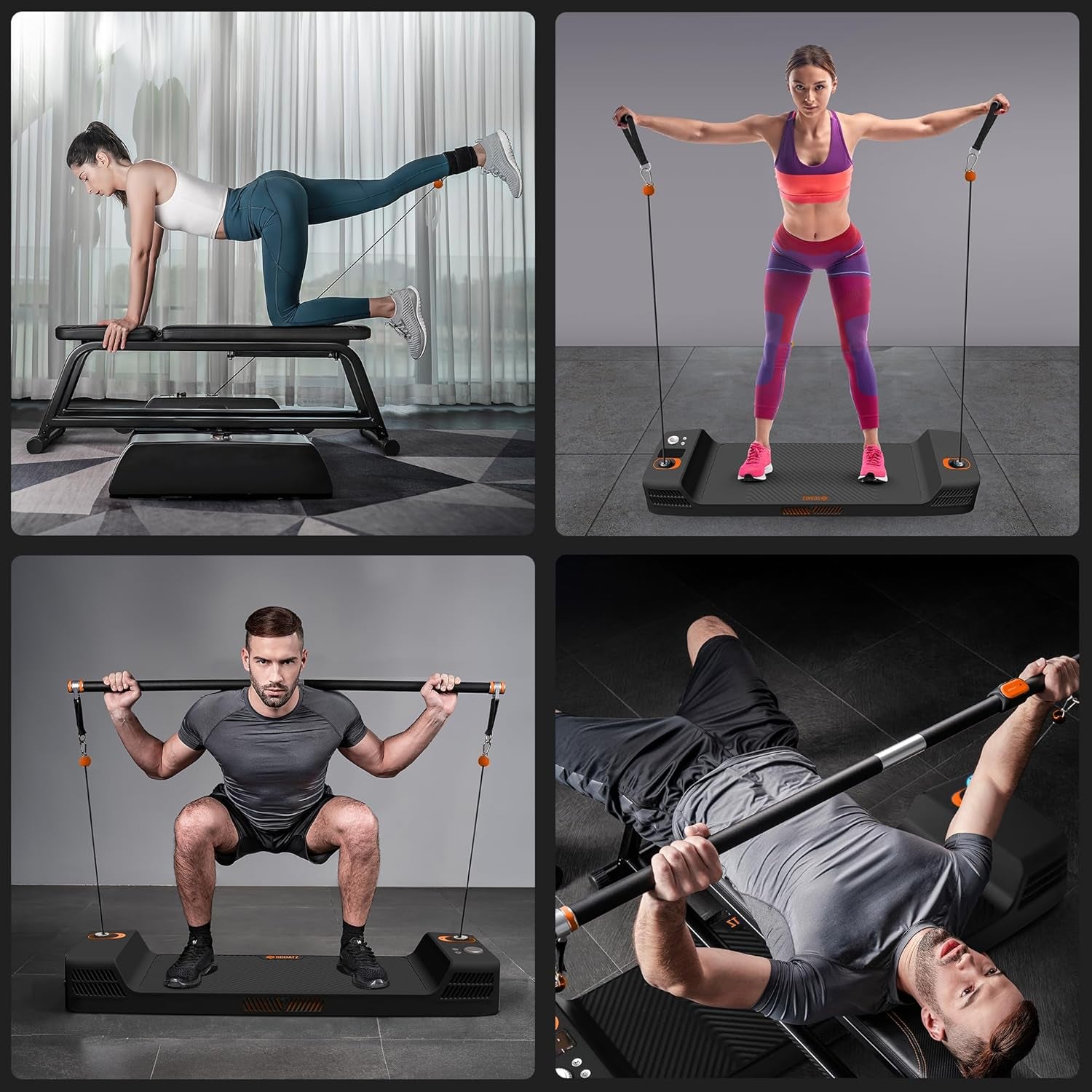Apollo Board Mini: 150Lb Resistance Smart Cable Machine, Functional Trainer for Full Body Workouts, Full Body Strength, Digital Home Gym Equipment with Free App Includes Accessories, Orange