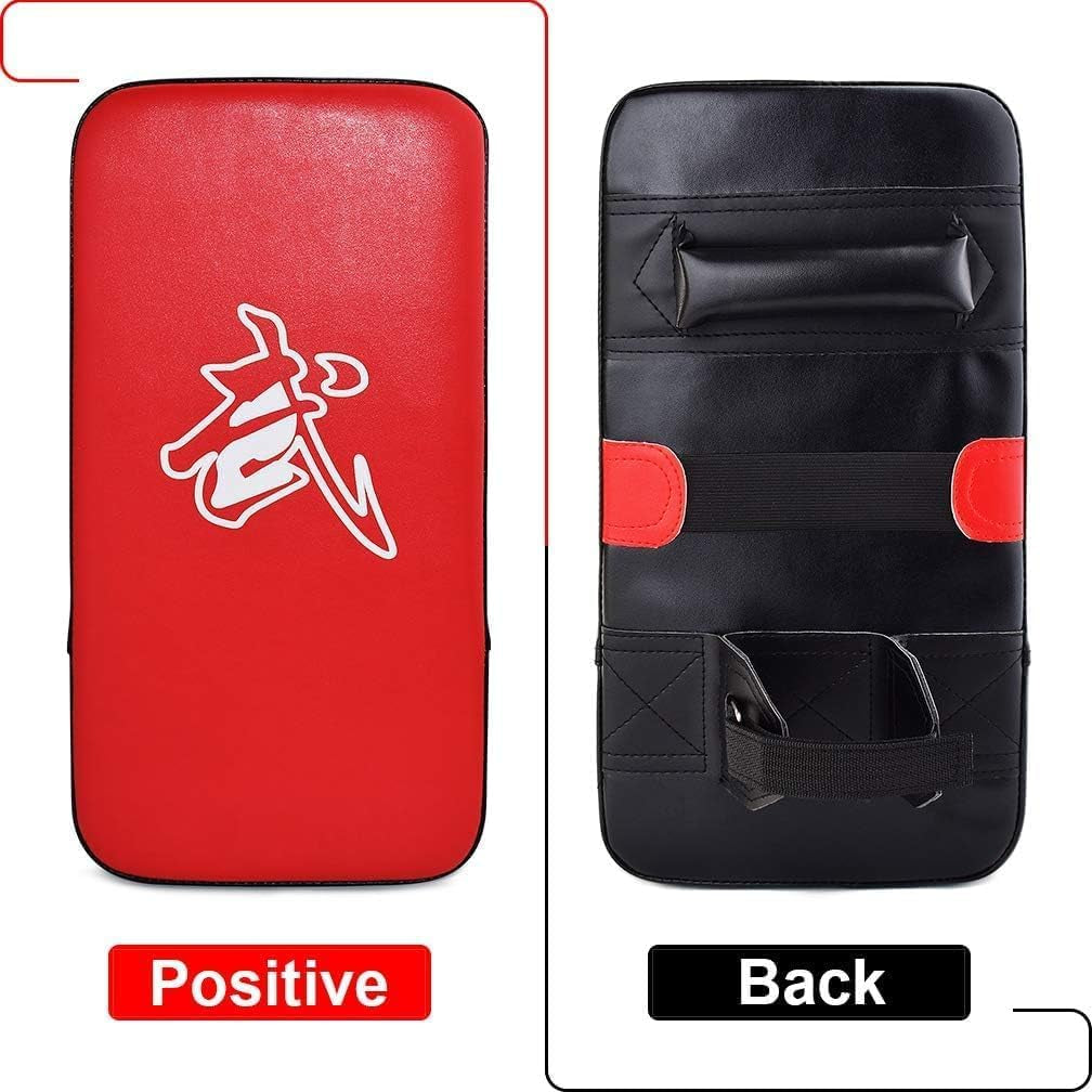 Taekwondo Kick Shield - Muay Thai MMA Karate Kickboxing Training Pads - Curved Leather Strike Shield