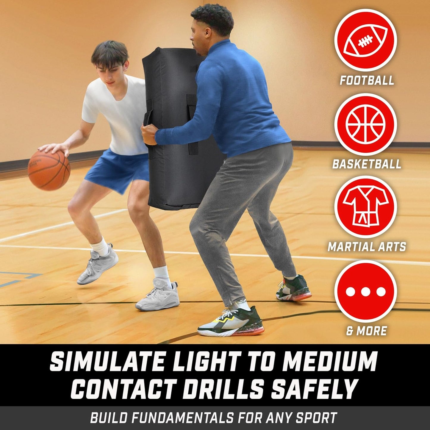 Inflatable Blocking Pads - Choose Your Size - Training Equipment for Basketball, Football, Lacrosse, Martial Arts & More