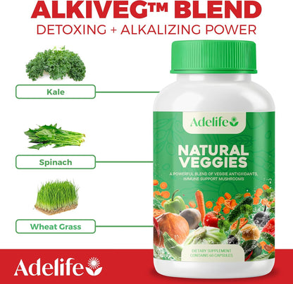 Fruit and Veggies Dietary Supplement, Total 120 Capsules, Earth Energy Fruits and Vegetables, Daily Vitamins, Super Fruits and Veggies Supplements, Vegetable Supplements for Adults,Made in USA