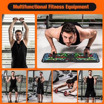 Solid Push up Board, Portable 30-In-2 Workout Set for Push Up, Multi-Functional Pushup Stands for Strength Training, Fat Burning Push up Bar for Home Gym, Perfect Chest Workout Equipment for Men & Women