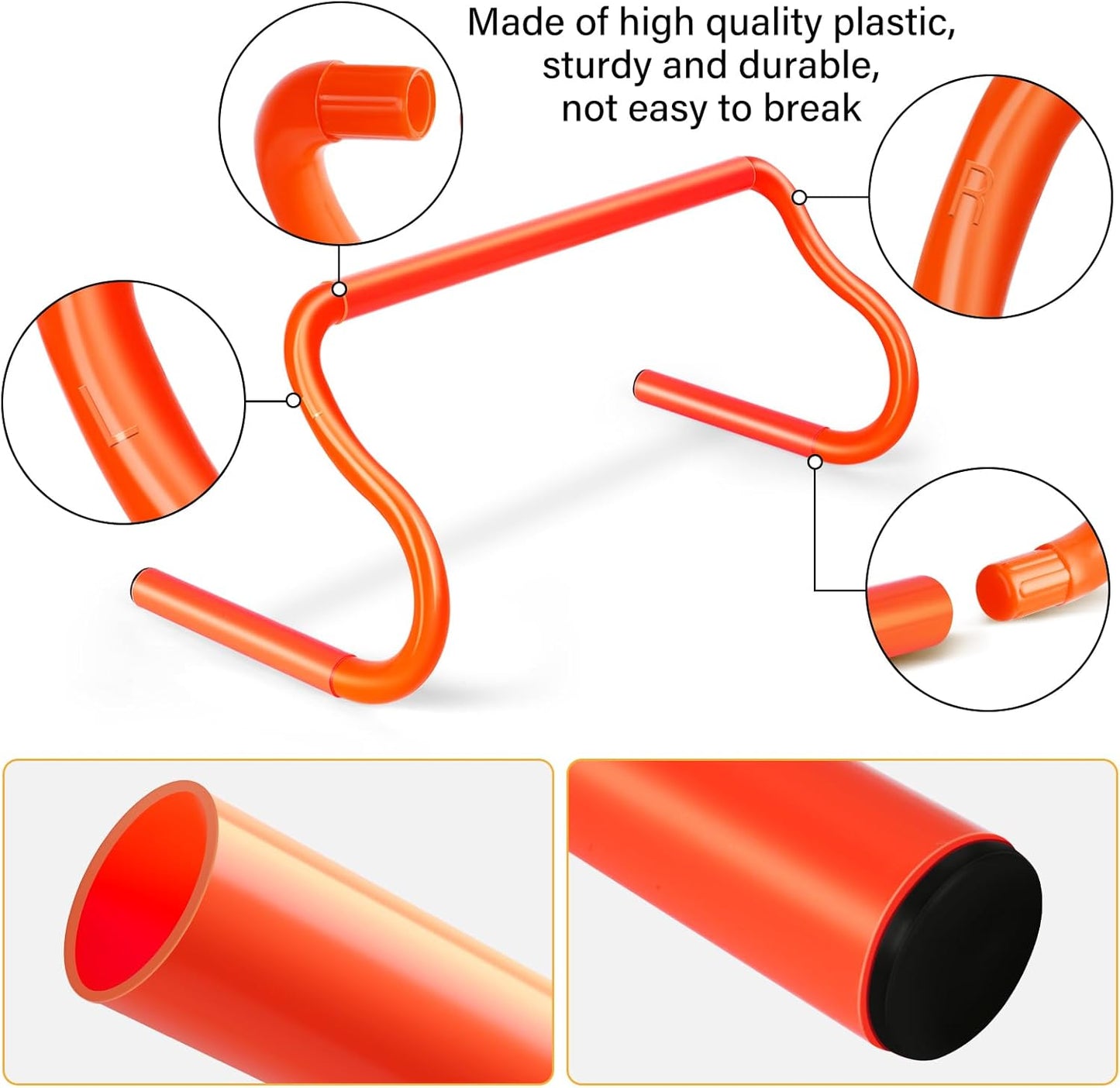 Agility Hurdles Training Equipment - Speed Hurdles and Soccer Cones with Carrying Bag for Soccer, Football, and Track Drills, Ideal for Athletes Speed and Agility Training