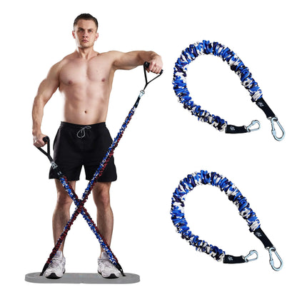HOTWAVE Resistance Bands for Portable GymPush Up Board and Pilates Bar Replacement Backup Exercise Band. Safety Cloth CoverSquat WorkoutStrength Training Fitness Accessories