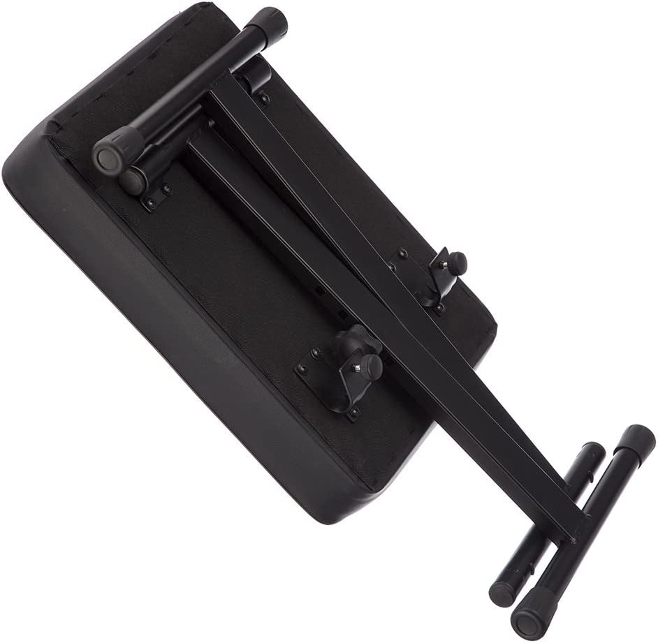 KB100 Adjustable Padded Keyboard Bench, X-Style, Black