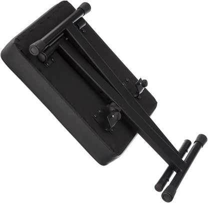 KB100 Adjustable Padded Keyboard Bench, X-Style, Black