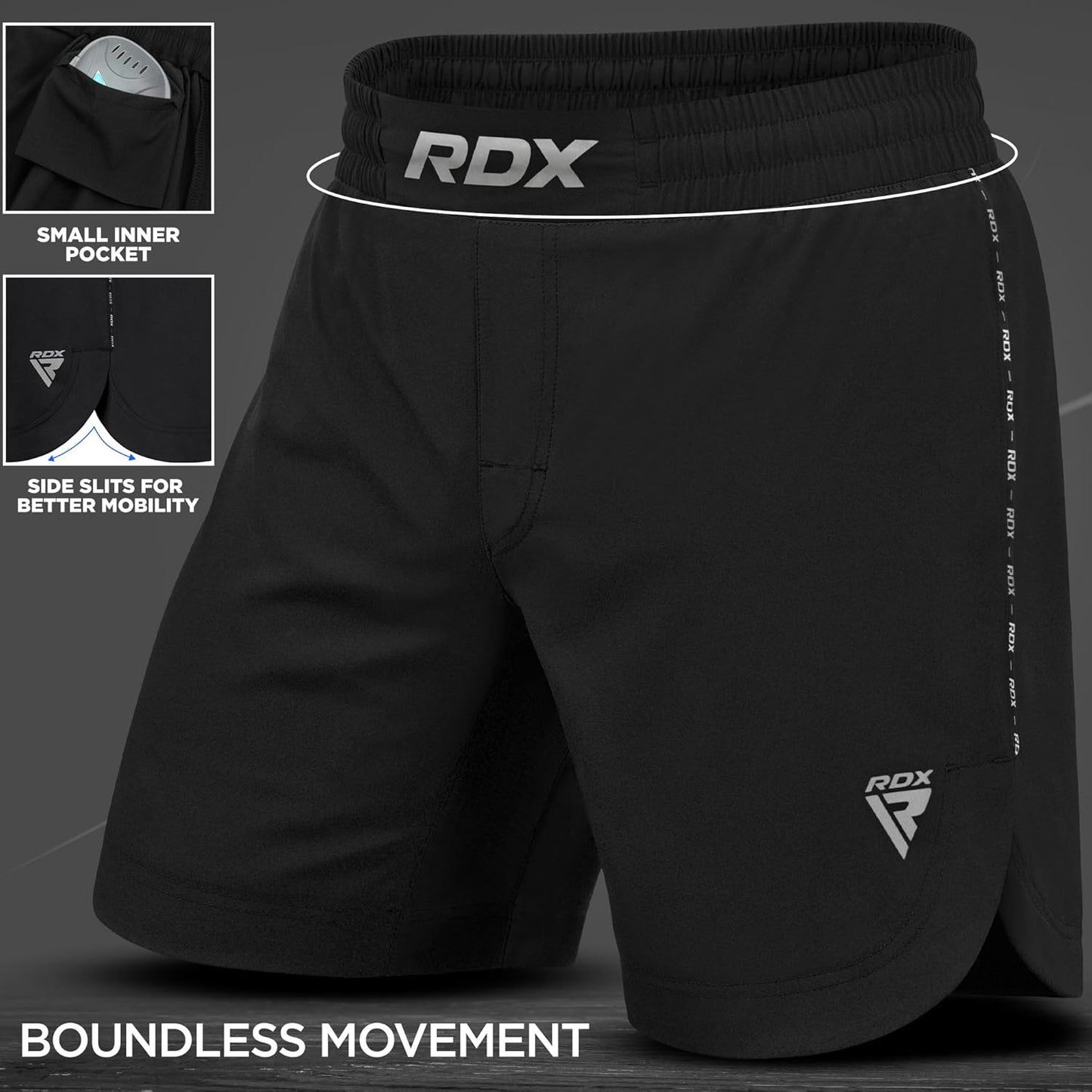 MMA Shorts for Training & Kickboxing – Fighting Shorts for Martial Arts, Cage Fight, Muay Thai, BJJ, Boxing, Grappling