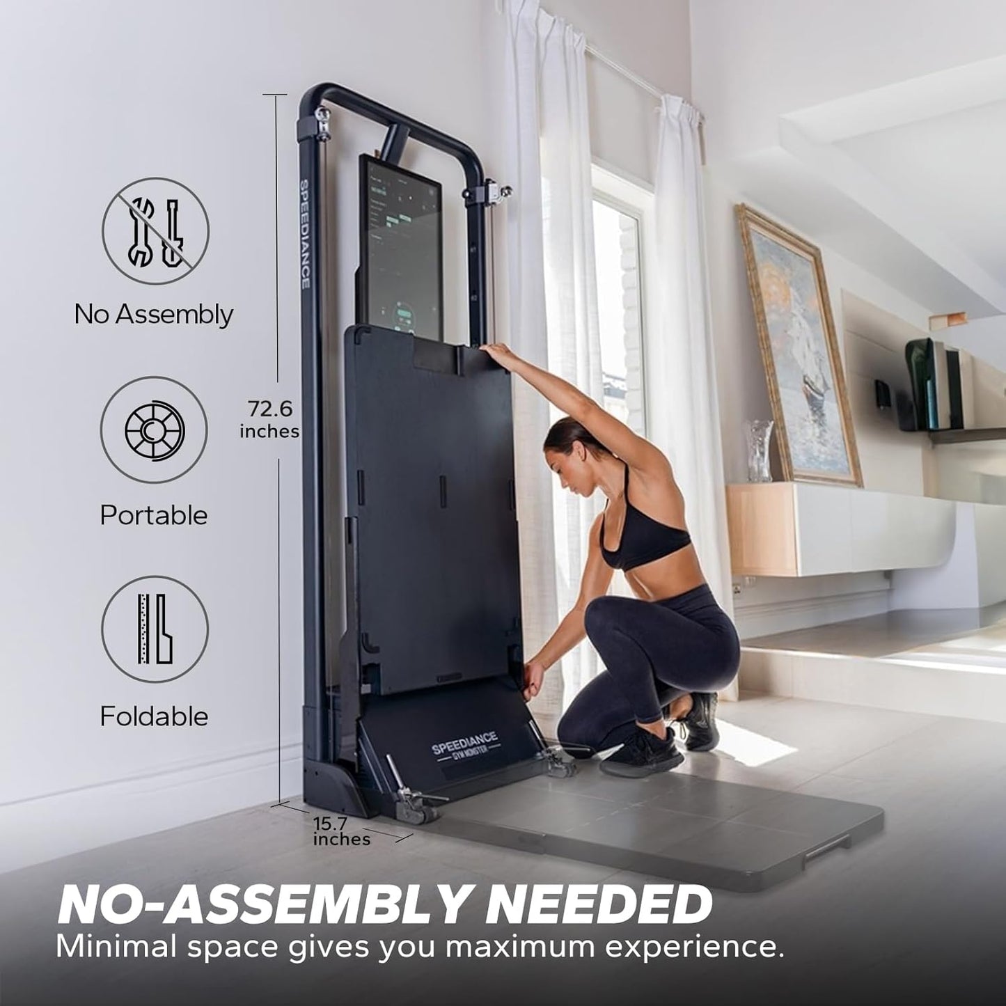 Gym Monster Smart Home Gym, Multifunctional Strength Training Machine, Smith Machine Power Cage Workout Station, Squat Rack Cable Machine, Full Body Fitness Equipment for Home Workout