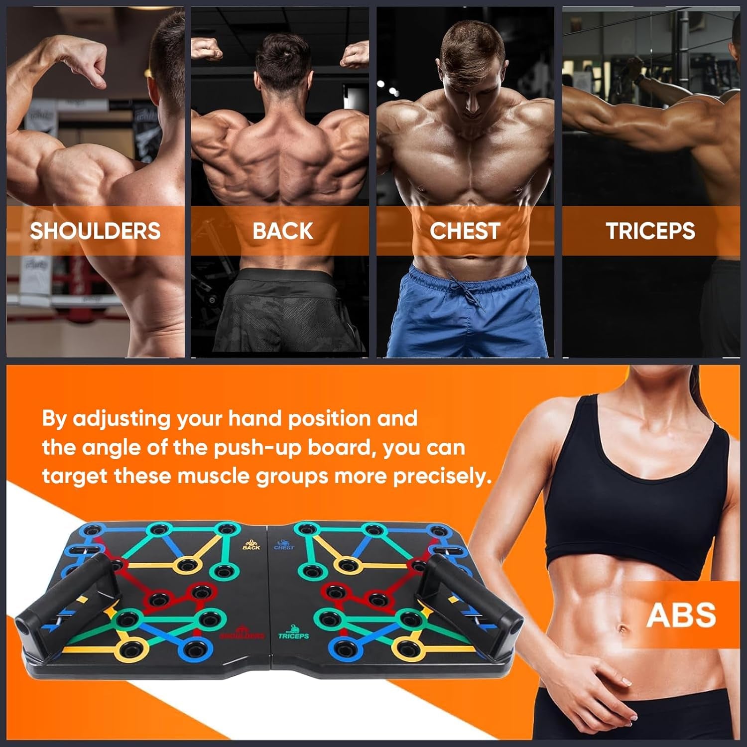 upgraded Push-Up Board Home Fitness Accessories, Multifunctional 30-In-2 Push-Up Bar Fitness Equipment, Portable Strength Training Equipment with Push-Up Handles and Pilates Bar