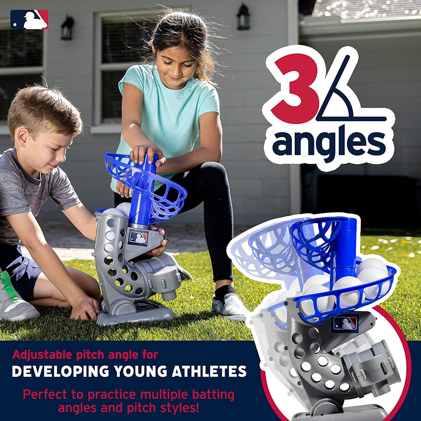 Electronic Baseball Pitching Machine - Automatic Youth Pitching Machine with (6) Plastic Baseballs Included -Youth Baseball Pitcher