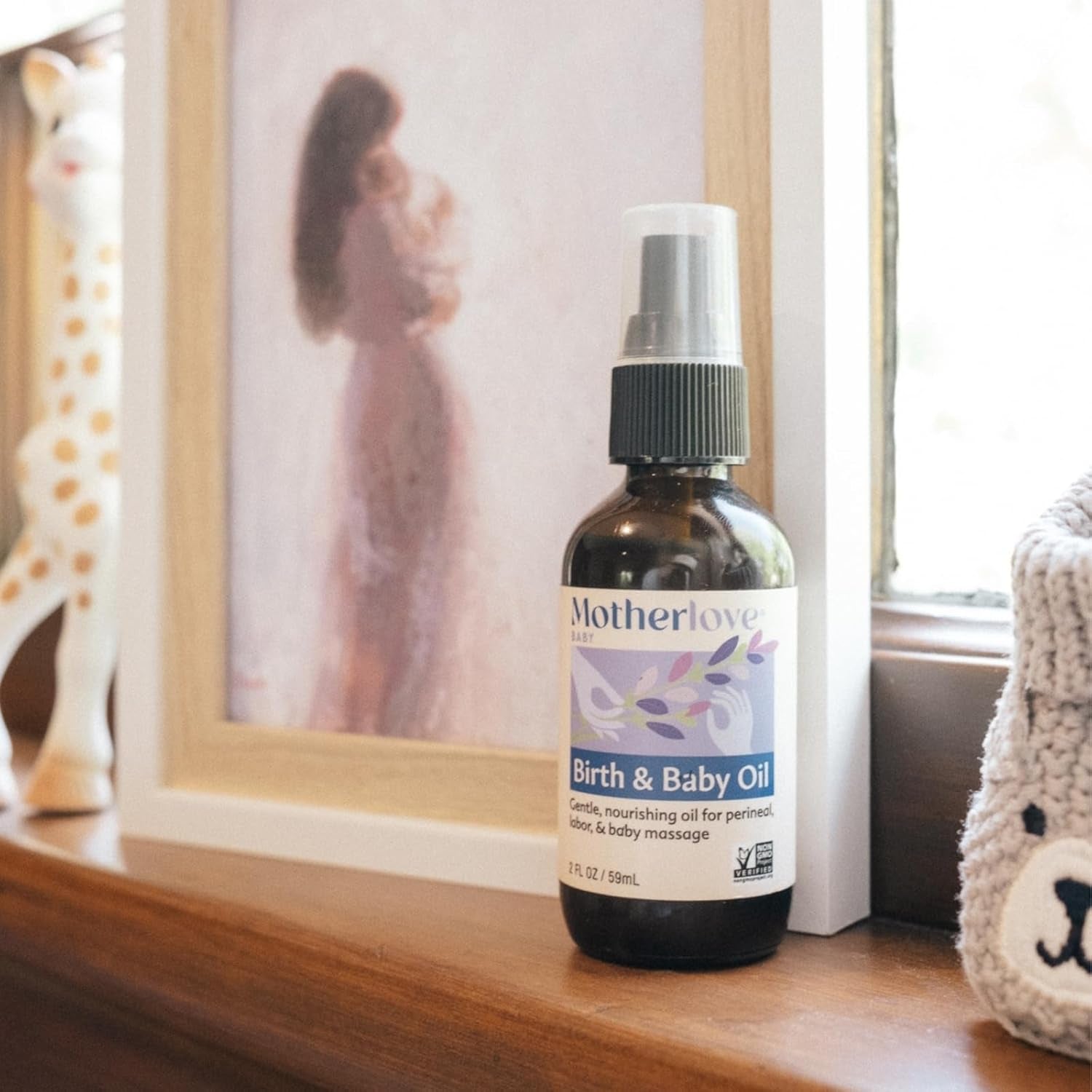 Birth & Baby Oil (2 Oz) Gentle Lavender-Infused Oil for Perineal, Labor & Baby Massage—Non-Gmo, Organic Herbs