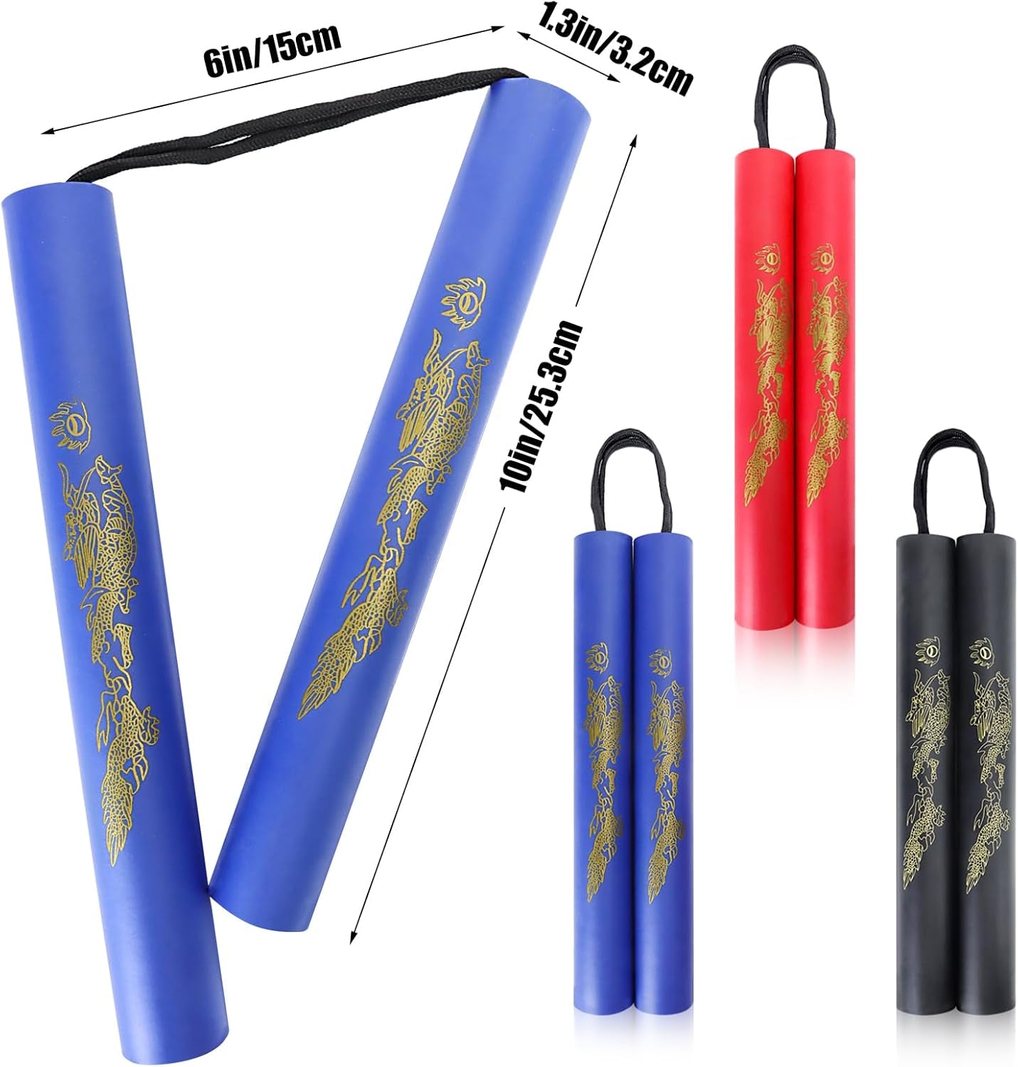 Foam Rubber Training Sticks, Martial Art Sticks for Kids & Beginners Practice and Training