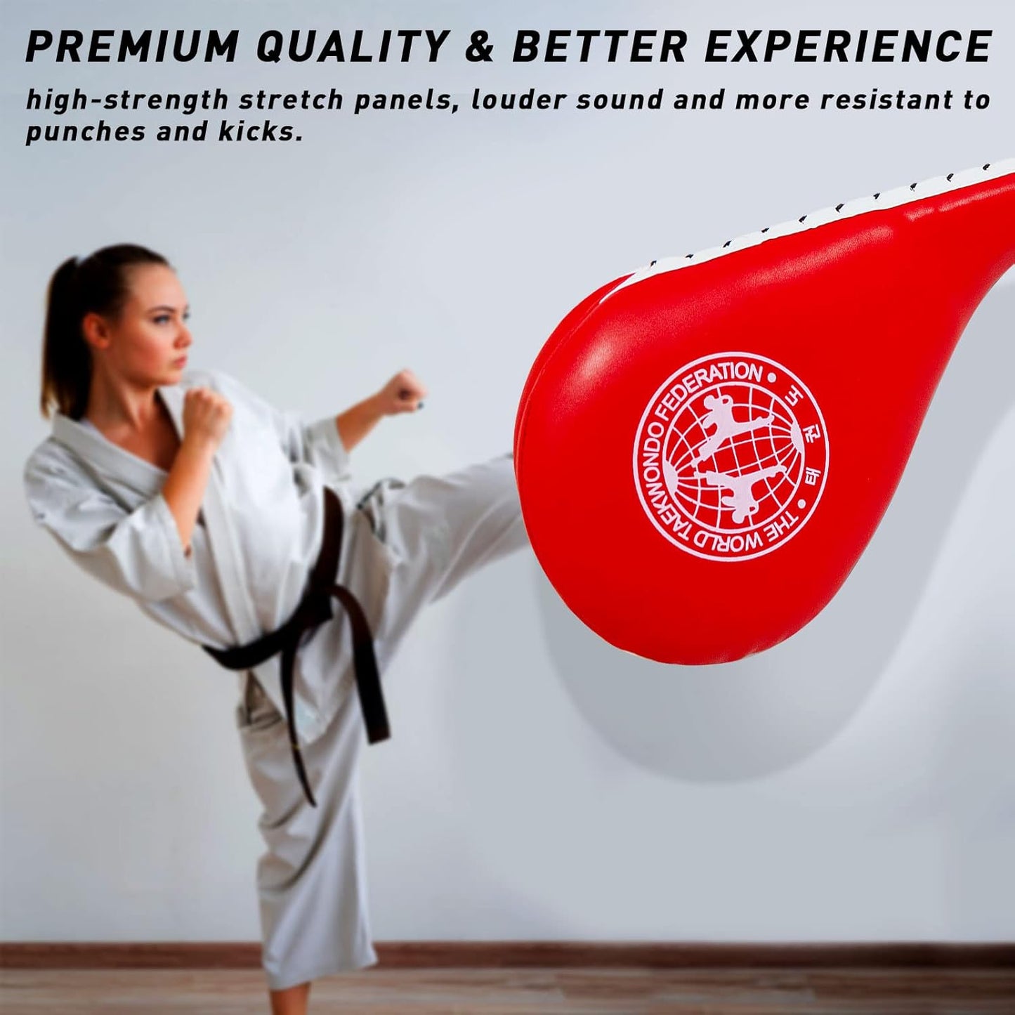 2 Pack Taekwondo Kick Pads, Double Strike Boxing Pads, Striking Karate Martial Arts Training Target Pad, Karate Kicking Target for Kids Youth Adult