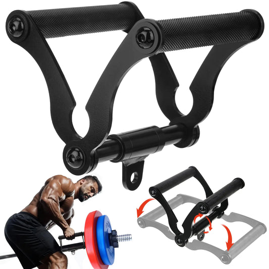 V Bar Landmine Handle Attachment for Barbell Bar Solid & Sturdy Multi-Grip Landmine Handle T Bar Row Attachment with Non-Slip Knurling Grip for Back Full-Body Olympic Strength Training Bars